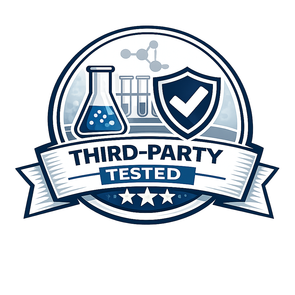 Third-Party Tested: Independently verified for purity, potency, and label accuracy